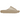 Adidas Yeezy Slide Pure sneakers i et vinklet udsnit med minimalistisk design i en ensartet lys beige farvetone og rillet ydersål