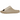 Adidas Yeezy Slide Pure sneakers i vinkelret visning med minimalistisk design i en ensartet lys beige farvetone og rillet ydersål