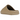 Adidas Yeezy Slide Pure sneakers i vinklet visning med minimalistisk design i en ensfarvet beigefarvet EVA-skumkonstruktion og riflet sål
