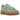 Adidas Gazelle Bold Pulse Mint Pink sneakers i sideprofil med mintgrøn ruskindsoverdel, rosa læderdetaljer og en høj,stacked gummisål
