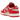 Nike Dunk Low Red Roses sneakers i vinkelvisning med rød og hvid overdel, snørebånd og klassisk gummisål