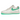 Nike Air Force 1 Low '07 Patent Platinum Tint Stadium Green sneakers i sideprofil med blank grå overdel og grøn swoosh