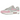 Nike Air Max 1 Pink Rise sneakers i vinkelret visning med lys overdel, pink swoosh detaljer og synlig Air unit i sålen