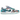 Nike SB Dunk Low Futura Laboratories Bleached Aqua sneakers i vinkelvisning med blå og hvid overdel, snørebånd og gummisål