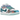 Nike SB Dunk Low Futura Laboratories Bleached Aqua sneakers i sideprofil med flerfarvet overdel, hvide snørebånd og hvid sål