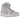 Jordan 1 Retro High OG Swarovski Vast Grey sneakers vinkelvisning med glitrende grå krystaller og hvide snørebånd