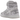 Jordan 1 Retro High OG Swarovski Vast Grey sneakers vinkelvisning med glitrende krystaller, grå overdel, snørebånd og hvid mellemsål