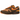 Nike Air Max 1 Kings Day sneakers i vinkelret visning med brun overdel, orange swoosh og synlig air unit