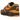 Nike Air Max 1 Kings Day sneakers i et vinklet udsnit med brun overdel, orange swoosh, snørebånd og synlig Air unit i sålen