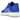 Nike Air Force 1 Low .SWOOSH 404 Error sneakers i et vinklet udsnit med blå læderoverdel, snørebånd og hvid sål