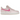 Nike Air Force 1 '07 LX Pearl Pink Paw Print sneakers i sideprofil med lyserød overdel, snørebånd og hvid sål