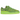 Adidas Forum Low The Grinch sneakers i et vinklet udsnit med grøn overdel i ruskind, røde detaljer og hvid sål