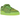 Adidas Forum Low The Grinch sneakers i en vinkel med grøn overdel i ruskind, røde detaljer og hvid sål