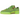 Adidas Forum Low The Grinch sneakers i et vinklet udsnit med grøn overdel i ruskind, røde snørebånd og hvid sål