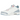 Air Jordan 3 Retro White Cobalt Bliss sneakers i vinklet profil med hvid overdel, blå detaljer, snørebånd og synlig Air unit i sålen