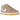Nike Dunk Low SE Rattan Terra Blush sneakers i et vinklet udsnit med lysebrune rusindsatser, hvide snørebånd og slidstærk gummisål.