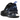 Nike Air Max 270 Black Royal Midnight Navy sneakers i vinkelret visning med sort overdel og blå detaljer på hælen