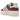 Adidas Gazelle Bold Shadow Red sneakers i sideprofil med rød overdel i ruskind, hvide læderdetaljer og en tyk gummisål