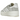 Adidas Gazelle Bold Grey White sneakers i sideprofil med grå overdel i ruskind, hvide læderdetaljer og høj gummisål