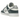 Nike Dunk Low Armoury Navy sneakers i vinklet visning med hvid og mørkeblå læderoverdel, klassiske snørebånd og slidstærk gummisål