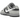 Nike Dunk Low Light Smoke Grey Anthracite sneakers i vinklet visning med grå læderoverdel, sortedetaljer og matchende snørebånd