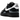Nike Air Force 1 Low 07 LV8 Glam Rock Black White sneakers i vinklet profil med sort læderoverdel, hvid sål og klassiske snørebånd