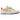 Nike Dunk Low Beach sneakers i vinkelvisning med beige overdel i laeder, hvide snoerbande og klassisk gummisul.