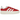 Adidas Gazelle Bold Red Cloud White sneakers i sideprofil med rød overdel i ruskind, hvide læderdetaljer og en tyk gummisål