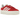 Adidas Gazelle Bold Red Cloud White sneakers i sideprofil med rød overdel i ruskind, hvide læderdetaljer og høj gummisål