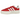 Adidas Gazelle Bold Red Cloud White sneakers i vinklet profil med rød overdel i ruskind, hvide læderdetaljer og en tyk gummisål
