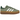 Adidas Gazelle Bold Silver Green Gum sneakers i vinklet visning med grøn ruskindsoverdel, sølv detaljer og klassisk gummisål