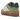 Adidas Gazelle Bold Silver Green Gum sneakers i vinkelret visning med grøn overdel, sølv detaljer og klassisk gummisål