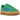 Adidas Gazelle Bold Green Blue Gum sneakers i sideprofil med grøn ruskindsoverdel, blå detaljer og klassisk gummi-ydersål