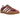 Adidas Gazelle Indoor Maroon Preloved Crimson sneakers i vinkelret visning med rød ruskind overdel og brun gummisål
