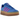 Adidas Gazelle Bold Bold Blue Lucid Pink sneakers i sideprofil med blå ruskindsoverdel, rosa detaljer og hvidplateau-sål