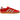 Adidas Gazelle Indoor Better Scarlet Hazy Green sneakers i vinkelret visning med rød ruskind og grønne detaljer