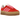Adidas Gazelle Bold Collegiate Red Lucid Pink sneakers i sideprofil med rød ruskind og markant tyk gummisål
