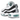 Nike Air Max 95 OG Big Bubble Black Border sneakers i vinkelret visning med sort- og gråtonet overdel samt synlige Air-enheder