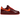 Nike Air Force 1 Low Patent Leather Dark Team Red Safety Orange sneakers i sidemodel med blank rød overdel og orange detaljer