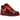 Nike Air Force 1 Low Patent Leather Dark Team Red Safety Orange sneakers i sideprofil med blank rødt patentlæder og orange detaljer