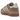adidas Gazelle Bold Earth Strata Powder Yellow sneakers i vinkelvisning med brune ruskindsoverdele og gule detaljer samt plateau-sål