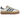Adidas Gazelle Bold Cream Night Indigo sneakers i sideprofil med cremefarvet overdel, mørkeblå detaljer og klassisk platåssål