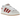Adidas Campus 00s Crystal White Preloved Ruby sneakers i vinkelret visning med hvid overdel, røde detaljer og ruskindsbagside