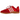 adidas Ballerina Bad Bunny Flamboyan sneakers i et vinklet set med rød overdel, snørebånd og karakteristiske designdetaljer