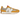 New Balance 327 Varsity Gold Beige sneakers i sideprofil med gyldne og beige ruskindspaneler samt hvid mellemsål