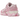 New Balance 9060 Pink Overdye sneakers i vinkelret visning med lyserød ruskind og overdel i mesh samt chunky mellemsål