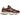 New Balance 9060 Rich Oak sneakers i et vinklet udsnit med brune rusindetaljer, mesh og chunky gummisål