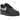 Nike Air Force 1 Low Black Grey sneakers i vinkelret sideprofil med sort læderoverdel grå detaljer og klassisk hvid sål