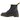 Dr Martens 1460 sneakers i sort glat læder vist i sideprofil med gule syninger og snørebånd