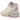 Jordan 3 Retro Spring Is In The Air sneakers i en vinkel med hvid læderoverdel, elefantprint og snørebånd